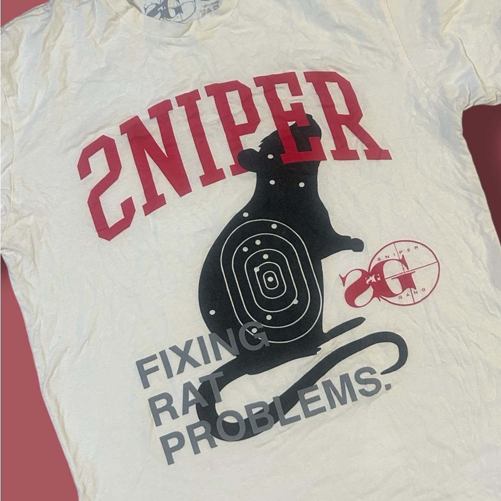 Sniper Fixing Cat Problems SG White Tshirt
